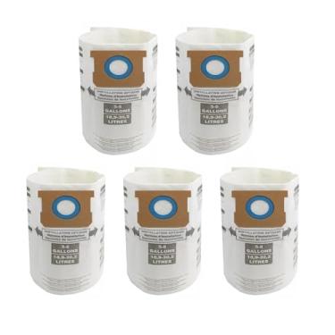 Imagem de Kit de acessórios de saco de pó de substituição de 5 peças para aspirador de pó Shop-Vac 5-8 galões 90661