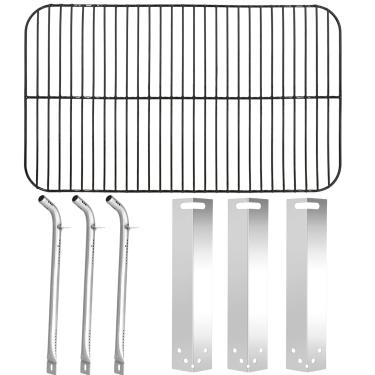 Imagem de Criditpid Peças de reposição para churrasqueira Expert Grill XG10-101-002-02 Grelha a gás com 3 queimadores, placa térmica de aço inoxidável, tubos de queimador e grelha de cozinha para churrasqueira