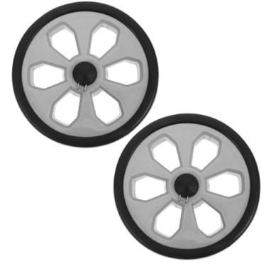 Imagem de DOITOOL 2 peças de rodas de substituição resistentes para carrinho de compras rodas dobráveis para carrinho de compras design de plástico para uso leve de carrinho de compras