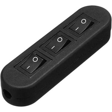 Imagem de Design De Instalação Simples 6a Ac 250v Duplo Botão Triplo Controle Rocker Shape Light Switch Para Lâmpada De Mesa De Cabeceira Indução Inteligente, Double Button