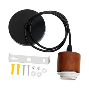 Imagem de KiBcsLic Cordão de luz pendente E27 para luminária pendente, cordão de luz suspenso para casa, Cor Nogueira Branca