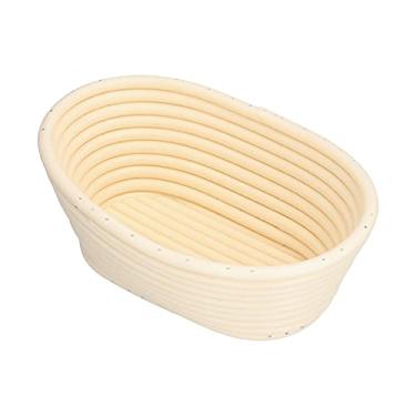 Imagem de Generic Cesta de Fermentação de Pão, Cesta de de Pão Seguro Plástico Plástico Lavável Prático para Casa para Família para Padaria para Amigos (Oval Off-Brago 21 * 14 * 8cm)