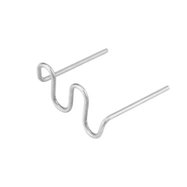 Imagem de WALFRONT Reparo de Pára -choques de Aço Inoxidável de Aço Inoxidável (Roundabout Waveform Type 0, 8mm 100pcs)