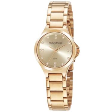 Imagem de Mondaine Relógio Feminino Social Cristais Dourado