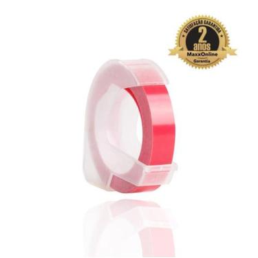 Imagem de Fita Vinílica Compatível Dymo Rotulador Manual 3DPK25 Rosa 9mm - Genér