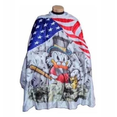 Imagem de Capa de Corte para Barbeiros e Cabeleireiros em Cetim com Zíper - Barb