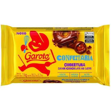 Imagem de Cobertura Chocolate ao Leite Garoto Confeitaria Integral 1kg