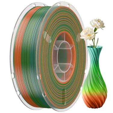 Imagem de Filamento de impressora 3D TPU 95A, filamento multicolorido de TPU arco-íris de 1,75 mm, filamento de impressão 3D macio flexível com mudança de cor, azul, verde, laranja, gradiente 1 kg
