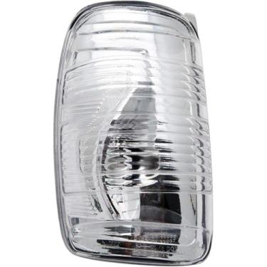 Imagem de Riloer Tampa da lente indicadora do espelho de asa - Tampa da lente da lâmpada indicadora do espelho lateral da asa do carro espelho da lente indicadora de seta apto para trânsito MK8 2014+ (lado do motorista esquerdo)