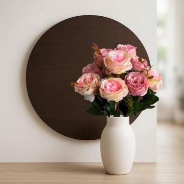 Imagem de Flores Artificiais 2 Buquêsde Rosas com Folhagem Para Arranjos Decorat