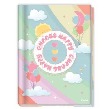 Imagem de Caderno Brochura Universitário Capa Dura A4 1 Matéria 80 Folhas Arco-íris Credeal Estampa 4