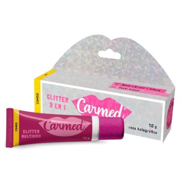 Imagem de Protetor Labial Carmed Glitter 3 em 1 Tutti Frutti Rosa Holográfico 10g
