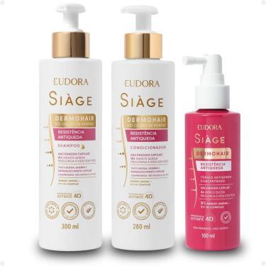 Imagem de Kit Dermohair Resistência Antiqueda: Shampoo, Condicionador E Tônico