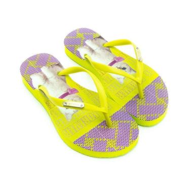 Imagem de Chinelo Feminino Rafitthy 110.22100 Neon Tricot - Amarelo-Feminino