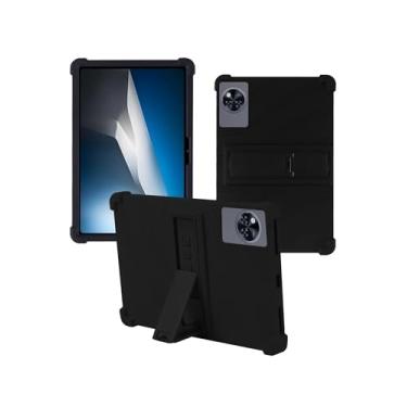 Imagem de Capa para tablet Doogee Tab A9 Pro+ Android 15 de 11 polegadas, capa protetora de borracha leve à prova de choque, compatível com crianças, de silicone macio, ajustável, preta