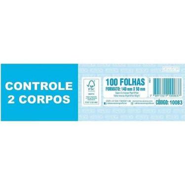Imagem de Bloco controle 2 corpos Animativa 140x50mm com 100 folhas - São Doming