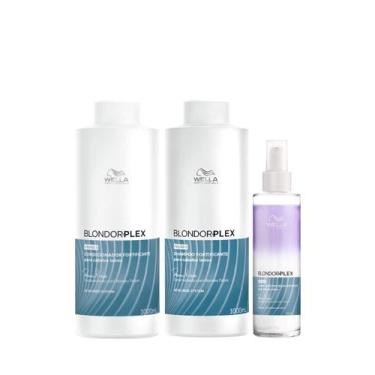 Imagem de Wella BlondorPlex Care Line Sh 1000ml + Cond 1000ml + Leave-in 145ml -