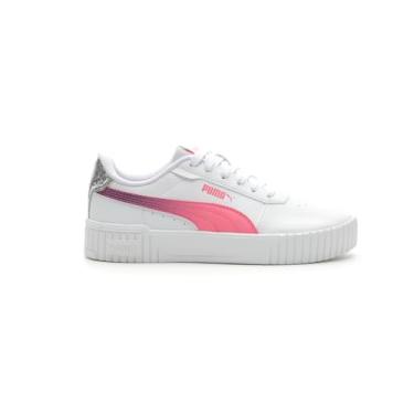 Imagem de PUMA - Tênis juvenil Carina 2.0 Star Glow, Puma Branco/Strawberry Burst/Roxo Pop, 7 Big Kid
