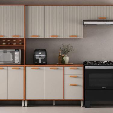 Imagem de Cozinha Completa Modulada 4 Peças Itafriz Itatiaia Cinamomo/Cinza