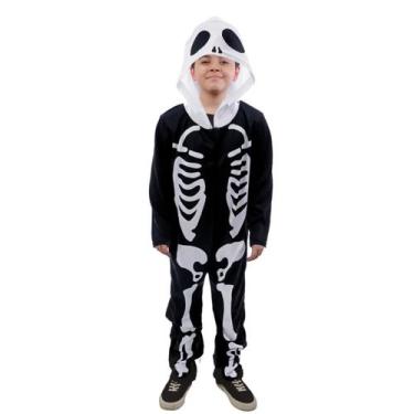 Imagem de Fantasia Macacão Esqueleto Infantil Halloween - Studio Das Festas, M