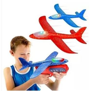 Imagem de Brinquedo Super Avião de Brinquedo com Luz Planador Mais Lançador Infa
