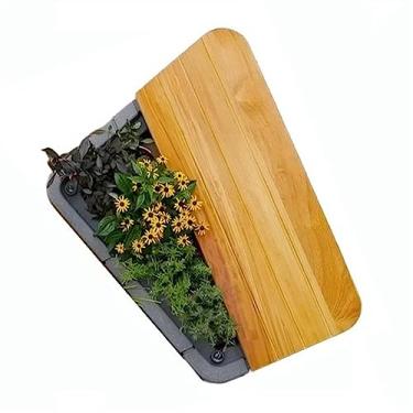 Imagem de Banco de jantar, cadeiras de parque ao ar livre, bancos geométricos para vasos de flores, caixas de flores de aço inoxidável, bancos de lazer quadrados modernos, móveis de assento ao ar livre