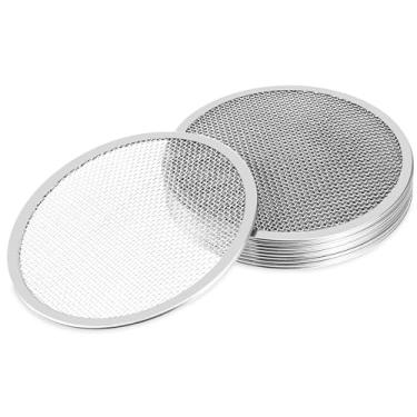 Imagem de LIQWEI 10 peças de tampa de coador de pote de pedreiro, tampas de germinação de aço inoxidável, frasco de germinação para frascos de vidro de boca larga de 86 mm, tampa de conserva boca regular para