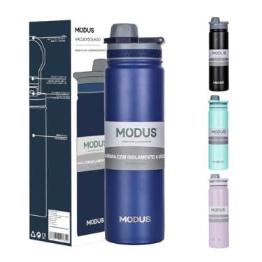 Imagem de Garrafa Térmica - 750ml, Parede Dupla de Isolamento 24horas Gelado, Tampa Rosca De Segurança, Anti Vazamento, BPA Free (Azul)