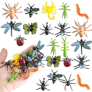 Imagem de Ephlyn 24Pcs Insects Cake Topper Decorations with Butterfly Bee Ladybug Scorpion Bugs Theme Cake Pick for Baby Shower Kids Birthday Spoof Party Cake Decorations