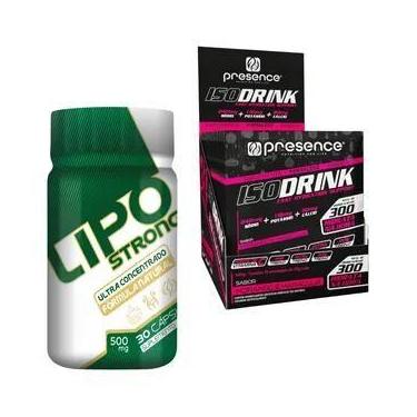 Imagem de Lipo Strong + Isodrink 15 Sachês 33g - presence, Morango e Maracuja
