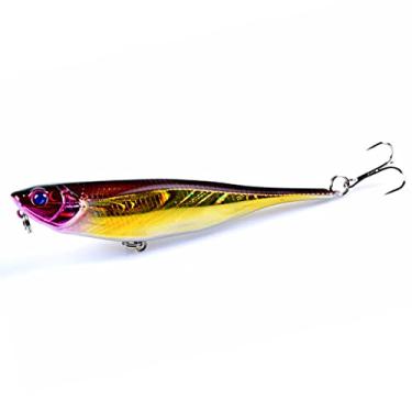 Imagem de ZZTWER Isca artificial, isca de pesca Crankbaits isca de pesca de robalo de superfície para andador de superfície wobblers artificiais