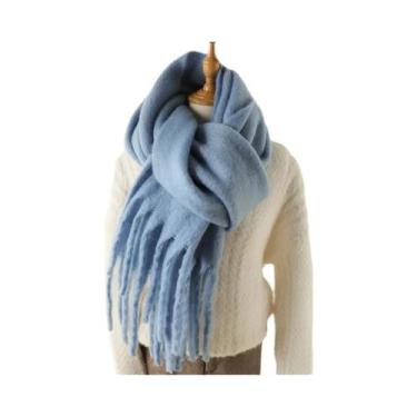 Imagem de Cachecol De Inverno De Caxemira Feminino Quente E Macio, Manta Pashmin