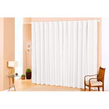 Imagem de Cortina Giovana 2 m X 1,60 m Oxford - Claudia Casa, Branco
