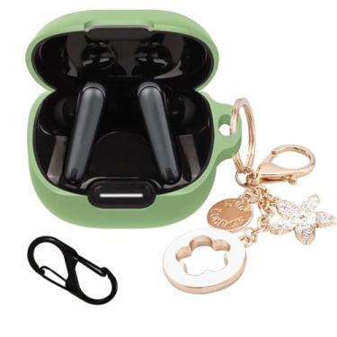 Imagem de Capa compatível com fones de ouvido Soundcore Liberty 4 NC, capa de silicone macio resistente a arranhões e choque com acessórios de chaveiro brilhante, capa protetora para Liberty 4 NC por Anker Capa