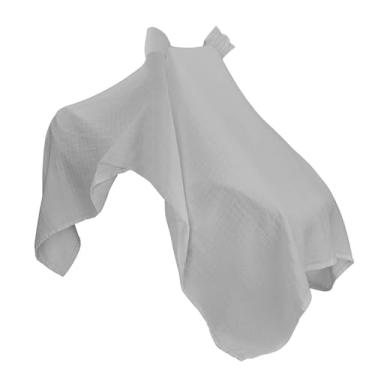 Imagem de Dynwave Capa para cadeirinha de carro para bebê, proteção solar de verão, musselina de algodão, à prova de vento, ajuste universal, macia, proteção, dossel, Cinza