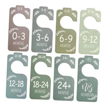 Imagem de Dynwave 8x Divisores de armário de bebê, organizadores de cabides de guarda-roupa de bebê, etiquetas de tamanho dupla face