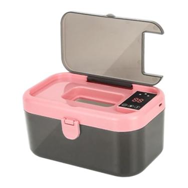 Imagem de Dynwave Aquecedor de lenços umedecidos para bebês, luz noturna, aquecimento superior, fácil de usar, aquecedor de fraldas, máquina de lenços umedecidos para, Rosa