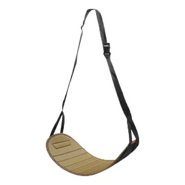 Imagem de menolana Apoio para os pés de carro para crianças, descanso para os pés de avião, assento traseiro, itens essenciais de viagem práticos, alça longa ajustável, Bege