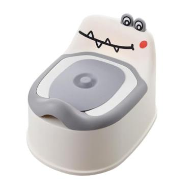 Imagem de YIJU Cadeira de penico para bebês, vaso sanitário de viagem para crianças com tampa, proteção contra respingos, assento de penico confortável e, Cinza