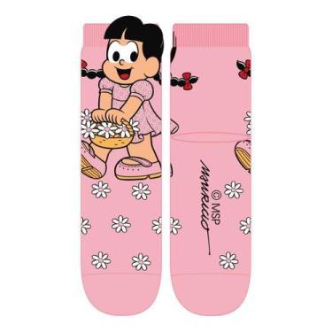 Imagem de Meia Infantil 3D soquete Rosinha Rosa - Turma do Chico Bento - Cia das