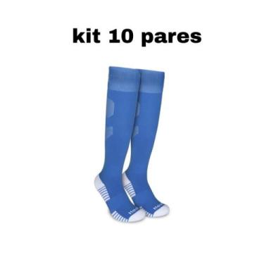 Imagem de kit 10 Pares De Meiões de Futebol Hoahi Cano Longo Sport Original Pret
