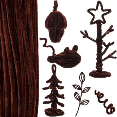 Imagem de RoundFunny 100 peças de limpadores de cachimbo extralongos haste de chenille 6 mm x 24 polegadas limpadores de cachimbo suprimentos de artesanato bastões difusos para cabelo DIY artes artesanato