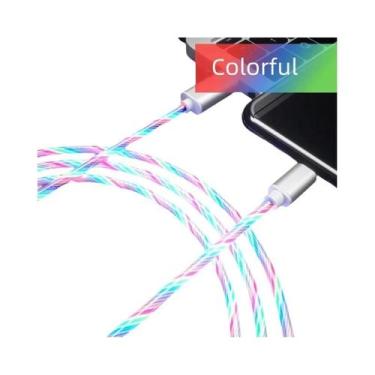 Imagem de Cabo USB Tipo C LED De Carregamento Rápido 3A Para Samsung Xiaomi OPPO