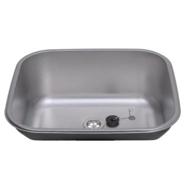 Imagem de Tanque Inox Monobloco Texturizado 50x45 cm Prata Atikum - Pingoo.casa