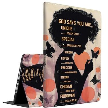 Imagem de Capa para iPad Pro de 11 polegadas 4ª/3ª/2ª/1ª geração 2022/2021/2020/2018, suporte inteligente multiângulo, hibernar/despertar automático para iPad Air 4/5, borboleta mulher negra afro-americana