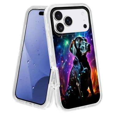 Imagem de stmedazm Capa protetora para iPhone 17 Pro, de grau militar, resistente [3 camadas], transparente, à prova de poeira, à prova de choque, capa protetora para iPhone 17 Pro de 6,3 polegadas, Labrador