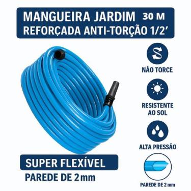 Imagem de Mangueira jardim flexivel 1/2 reforçada anti torção 30 metros - LAR&PR