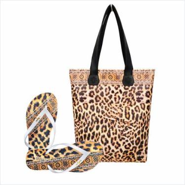 Imagem de Bolsa Feminina Chinelo Oncinha Magicc Bolsas, 39/40