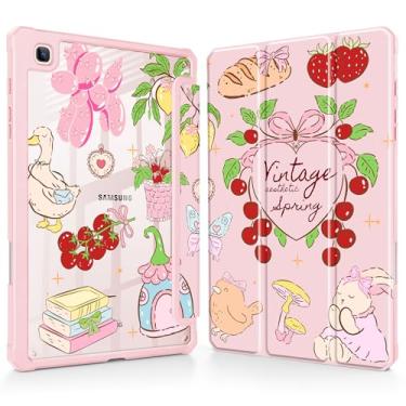 Imagem de Mektron Capa para Samsung Galaxy Tab S6 Lite 10,4 polegadas 2024/2022/2020 com suporte para caneta S, visualização em vários ângulos com capa à prova de choque capa transparente + suporte de três