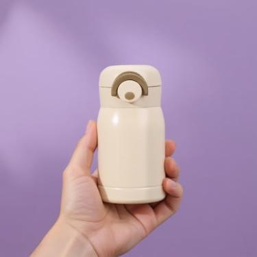 Imagem de Mini garrafa de água isolada, aço inoxidável, garrafas de água infantis, copo pequeno, sem BPA, à prova de vazamento, garrafa de café para bebidas quentes e frias, garrafa isolada para bolsa, escola